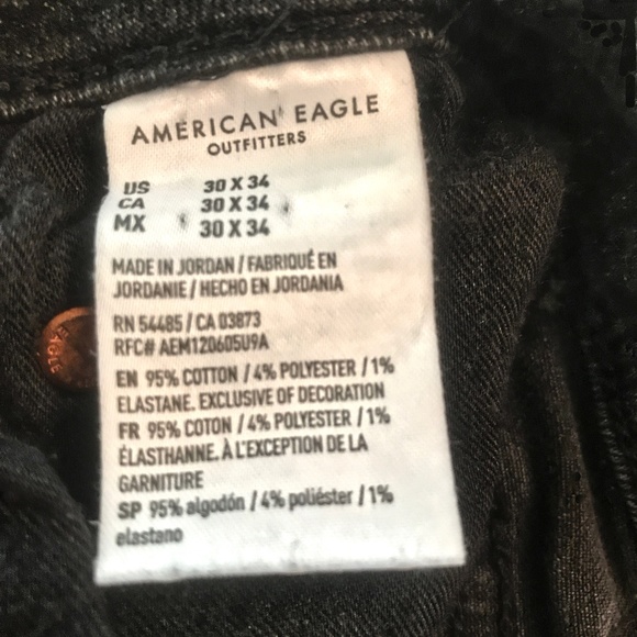 AMERICAN EAGLE AIRFLEX + DISTRESSED JEANS SIZE 30 X 34 - Picture 6 of 7